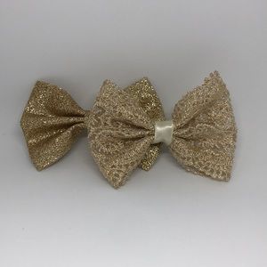 two mini hair bows
